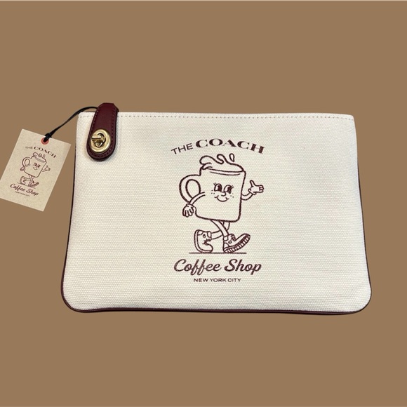 Coach Handbags - Coach Coffee Shop Clutch